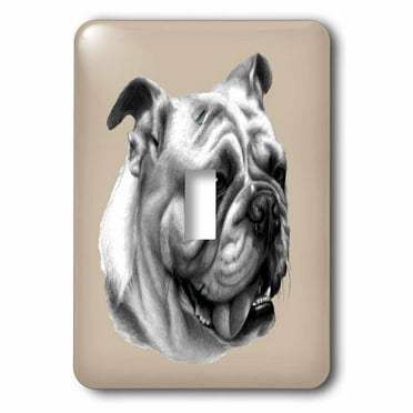3dRose lsp_8578_2 British Bulldog Male Double Toggle Switch 3dRose lsp_8578_2 British Bulldog Male Double Toggle Switch